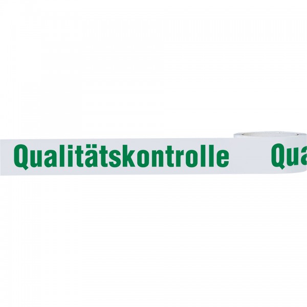 Klebeband Qualitätskontrolle, weiß/grün, Polypropylen, selbstklebend, 50mm, 66m/Rolle