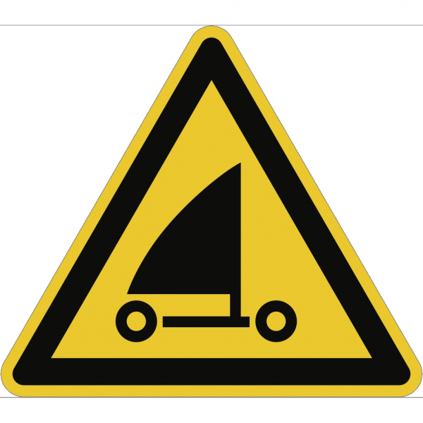 Dreifke® Schild Warnung vor Strandseglern ISO 20712-1, Alu, 400 mm SL