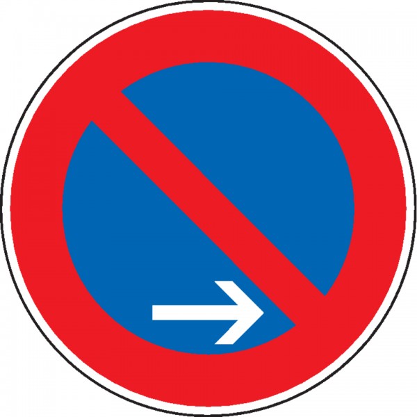 Schild I Verkehrszeichen Eingeschränktes Haltverbot Ende, Nr.286-20, Alu RA2, reflektierend, Ø 600mm, DIN 67520