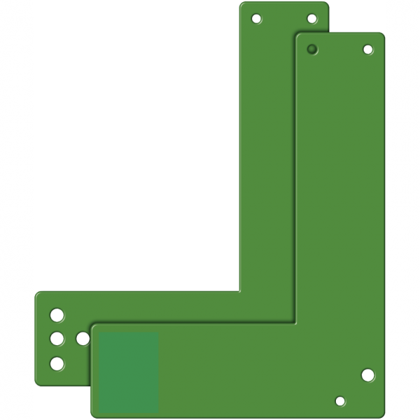 Montageplatte grün für EH-Türwächter an Glasrahmen, für lange Türschilde