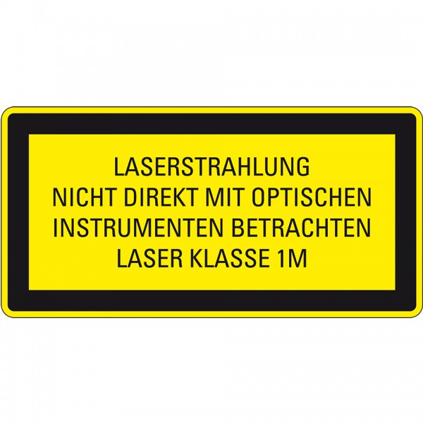 Dreifke® Aufkleber I Elektro-Warnschild Laserstrahlung, nicht direkt mit..., Folie, 100x50mm