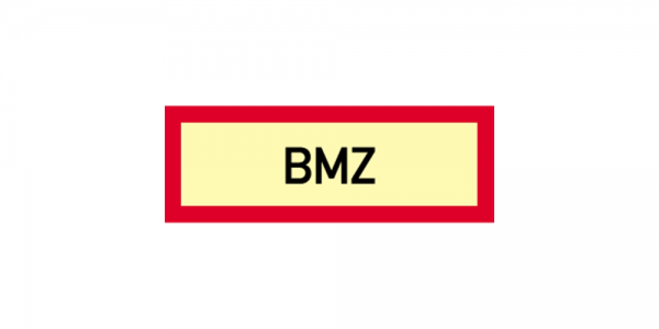 Dreifke® Aufkleber BMZ, Folie, langnachleuchtend, 160-mcd, 210x74 mm