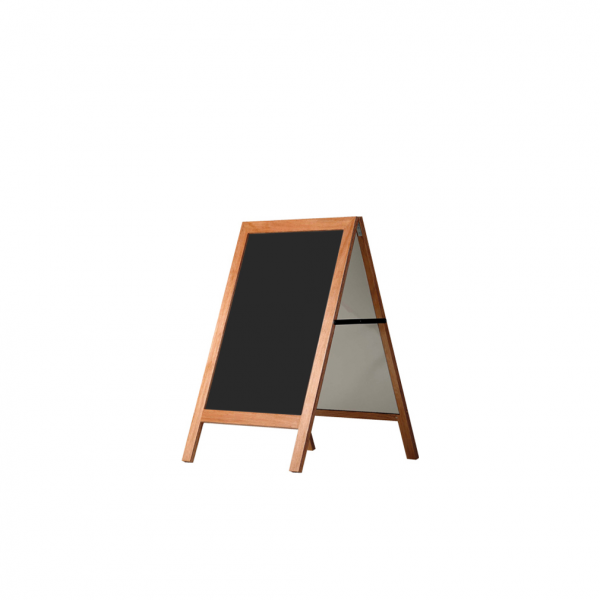 Dreifke® Wooden Pavement Sign, Kundenstopper aus Holz mit Tafel
