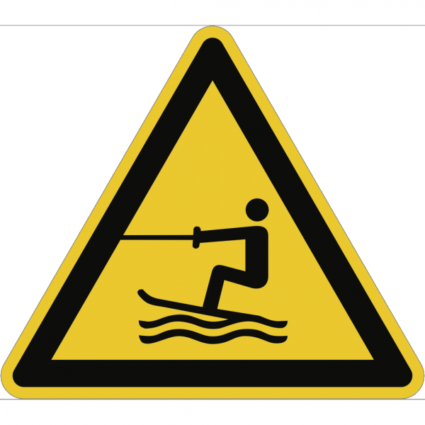 Dreifke® Schild Warnung vor Wasserski-Bereich ISO 20712-1, Alu, 400 mm SL
