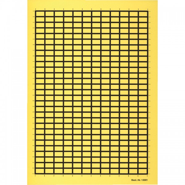 Dreifke® Aufkleber I Etiketten, mit Rand, zum Selbstbeschriften, gelb, Gewebefolie, 15x9mm, 348/Bogen