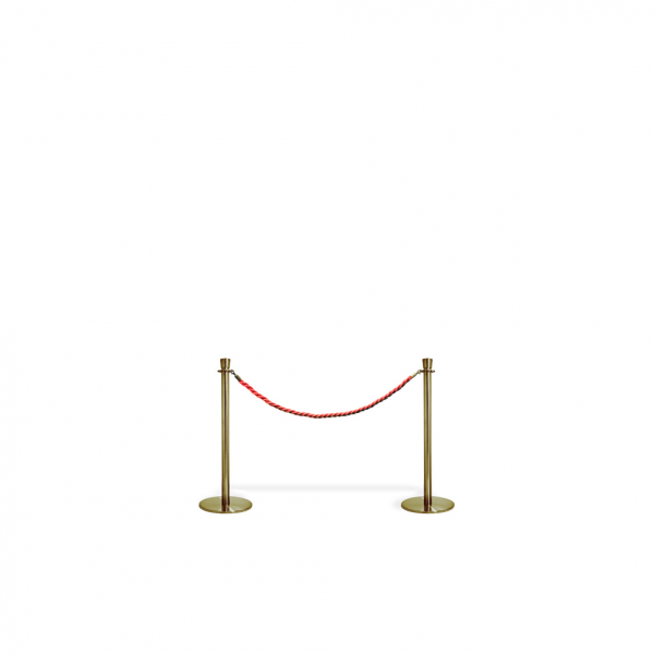 Dreifke® Crowd Control System, 2 poles with red rope. Gold System