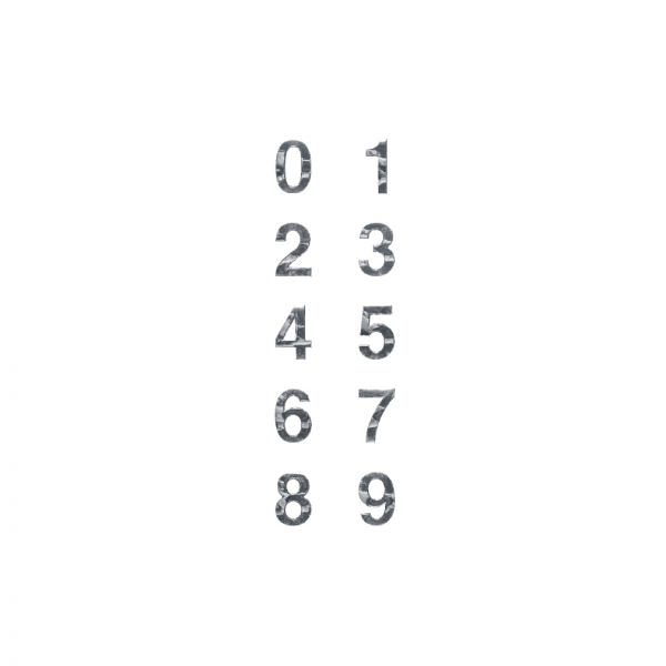 Dreifke® Zahlen-Set aus Chrom