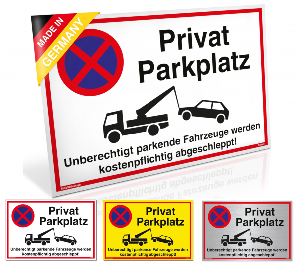 Dreifke® Schild Privatparkplatz | Schild mit UV-Schutz