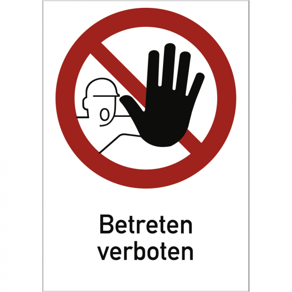 Dreifke® Schild Betreten verboten, Kombischild, Alu, 262x371 mm