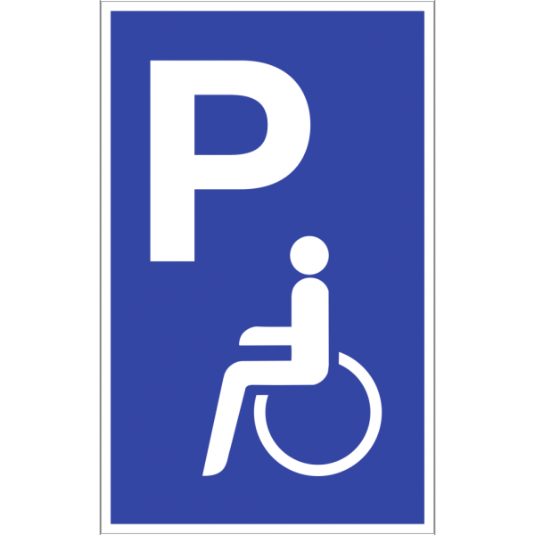 Dreifke® Schild Parkplatzschild - Parkplatz für Behinderte, Alu, 250x400 mm