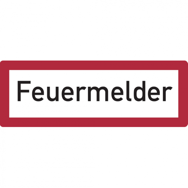 Dreifke® Aufkleber Feuerwehrschild, Feuermelder - DIN 4066 | 297x105 mm, 1 Stk