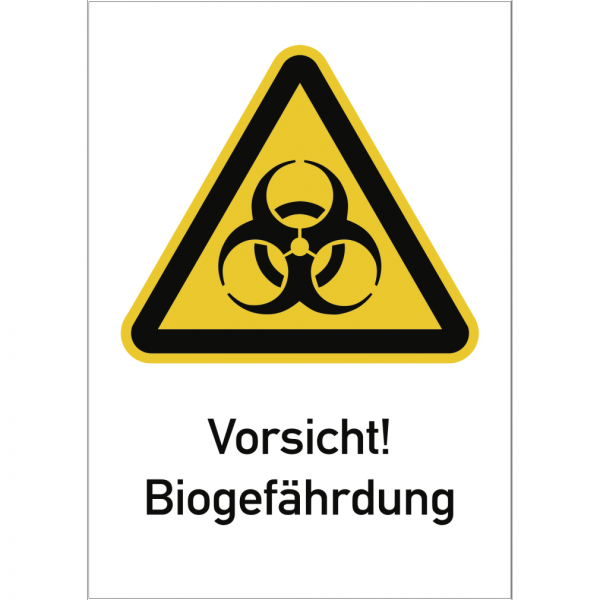 Dreifke® Schild Vorsicht! Biogefährdung, Kombischild, Alu, 262x371 mm