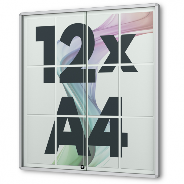 NEXUS-Plakatvitrine - 12x DIN A4 | gerundete Ecken