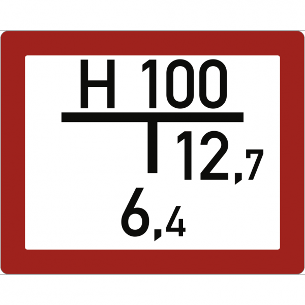 Dreifke® Hinweisschild auf einen Unterflurhydranten (A) inkl. Beschriftung,Alu,250x200 mm