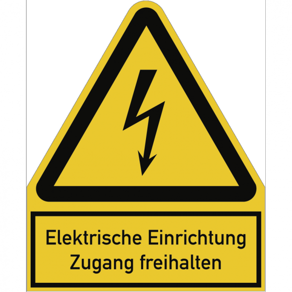 Dreifke® Schild Elektrische Einrichtung Zugang freihalten, Kombischild, Kunststoff, 200x244 mm