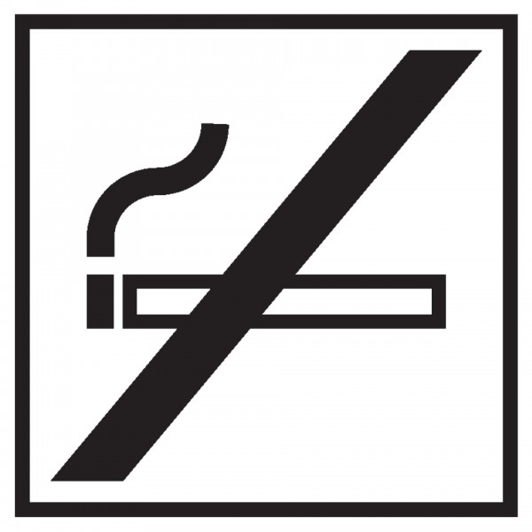 Dreifke® Aufkleber (Folie) &quot;Rauchen verboten&quot;, 15x15cm (BxH), Folie selbstklebend, 1 Stück, Praxisbewährtes Gebotszeichen