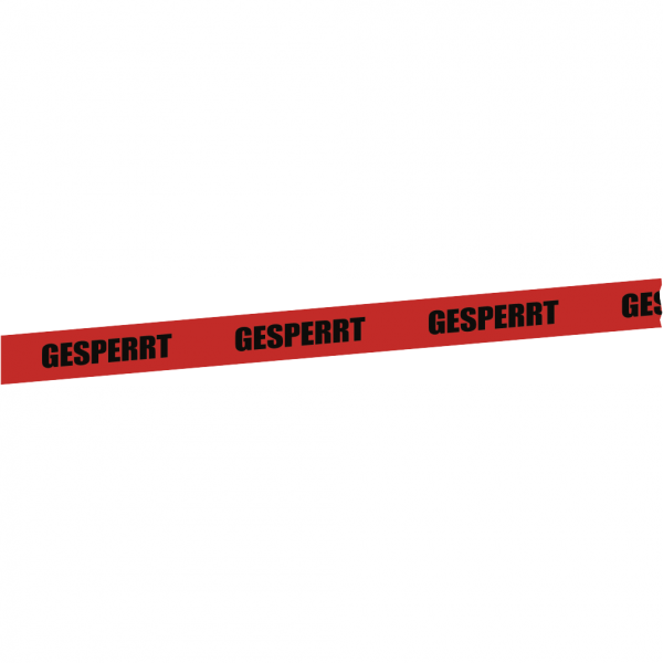 Aufkleber Packband GESPERRT, Folie, 50 mm x 66 m