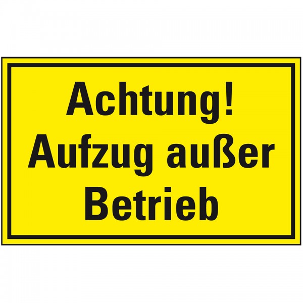 Dreifke® Schild I Warnschild Aufzug außer Betrieb, Magnetfolie, 120x200mm