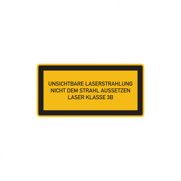 Dreifke® Hinweisschild, Unsichtbare Laserstrahlung Laser Klasse 3B | Folie selbstklebend | 52x26 mm, 1 Stk