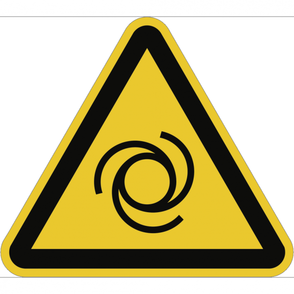 Dreifke® Schild Warnung vor automatischem Anlauf ISO 7010, Alu, 200 mm SL
