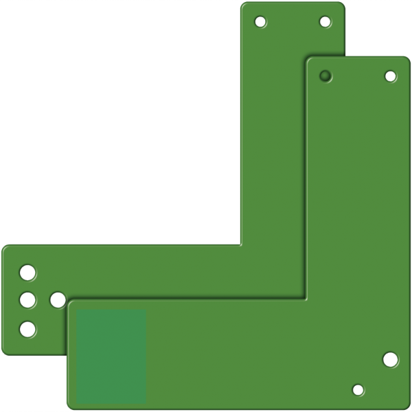 Montageplatte für EH-Türwächter an Glasrahmen, f. kurze,normale Türschilde, grün