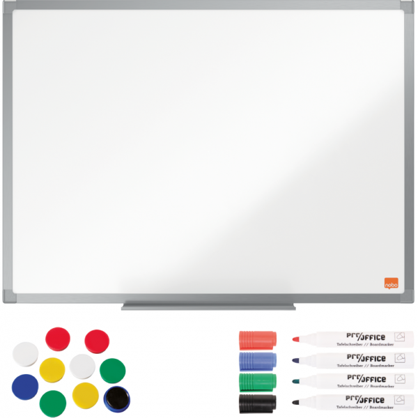 Dreifke® Vorteilsset Whiteboard 1200x900mm, mit 4 Markern und 10 Magneten