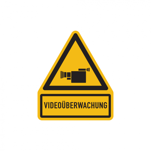 Dreifke® Warnschild, Videoüberwachung | Folie selbstklebend | 100x118,50 mm, 1 Stk