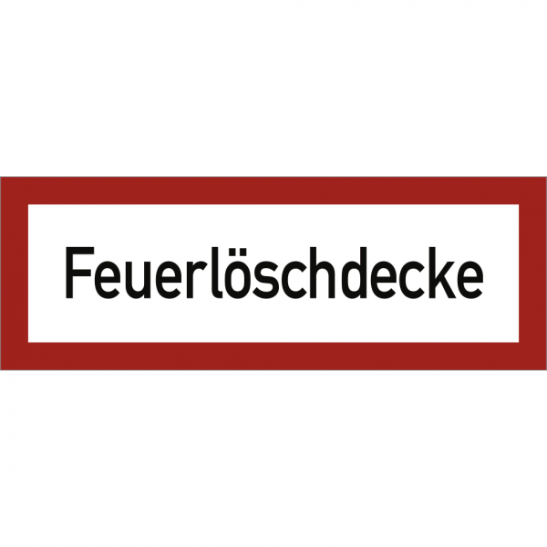 Dreifke® Schild Feuerlöschdecke, Alu, 297x105 mm