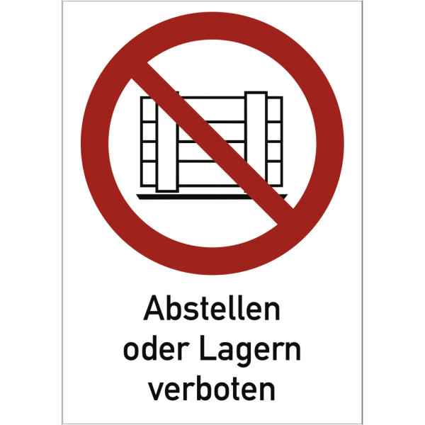Dreifke® Schild Abstellen oder Lagern verboten, Kombischild, Alu, 262x371 mm