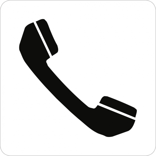 Dreifke® Schild Piktogramm Telefon, Kunststoff, 160x160 mm