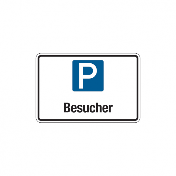 Dreifke® Parkplatzschild, Besucher, 200x300mm, Aluverbund, Aluverbund 1 Stk.