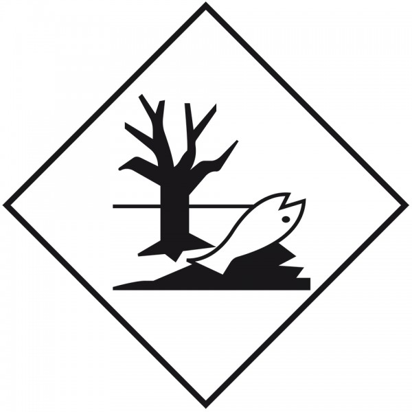 Dreifke® Gefahrgutzettel (Placards) umweltgefährdende Stoffe, Kunststoff, 250x250mm, IMDG-Code, ADR, IATA