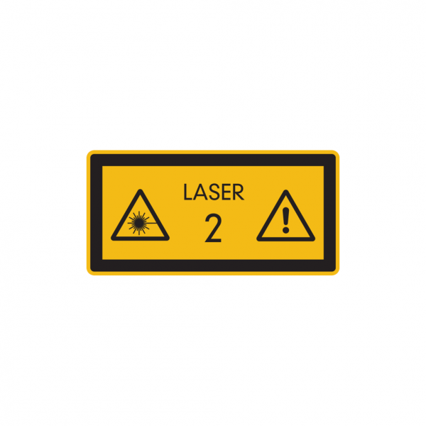 Dreifke® Warnschild, Laser 2 | Folie selbstklebend | 52x26 mm, 1 Stk