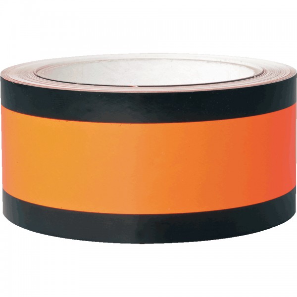 Dreifke® Schild I Schilderneutralisierungsband, tagesleuchtend RK 612, orange/schwarz, 50mmx33m