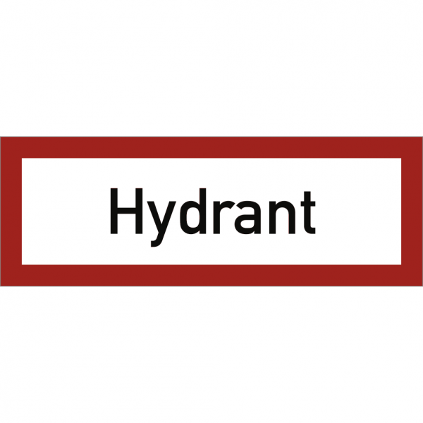 Dreifke® Schild Hydrant, Alu, 297x105 mm