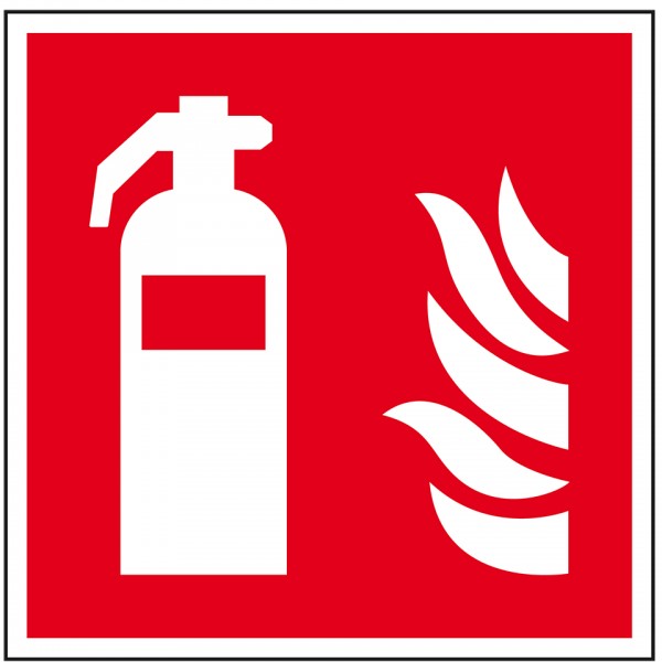 Dreifke® Schild I Brandschutzschild Feuerlöscher, ASR/ISO, Kunststoff, 150x150mm, ASR A1.3, DIN EN ISO 7010 F001