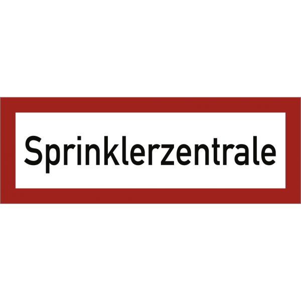 Dreifke® Schild Sprinklerzentrale, Alu, 297x105 mm