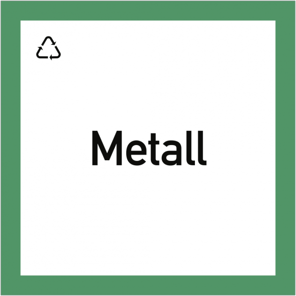 Dreifke® Wertstoffkennzeichnung &quot;Metall&quot;, Kunststoff, 300x300 mm