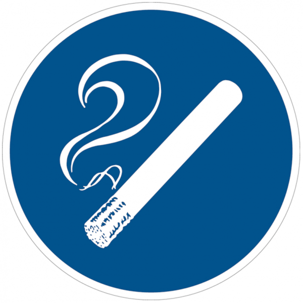 Dreifke® Aufkleber (Folie) &quot;Rauchen gestattet&quot;, Ø20cm, Folie selbstklebend, 1 Stück, Praxisbewährtes Gebotszeichen