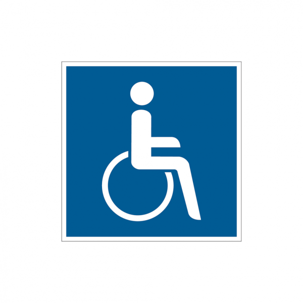 Dreifke® Parkplatzschild, Symbol: Rollstuhlfahrer, Folie/Aluminium | Alu geprägt | 250x250 mm, 1 Stk