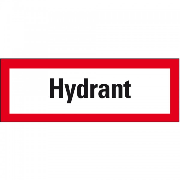 Dreifke® Schild I Feuerwehrzeichen Hydrant, Aluminium, 297x105mm