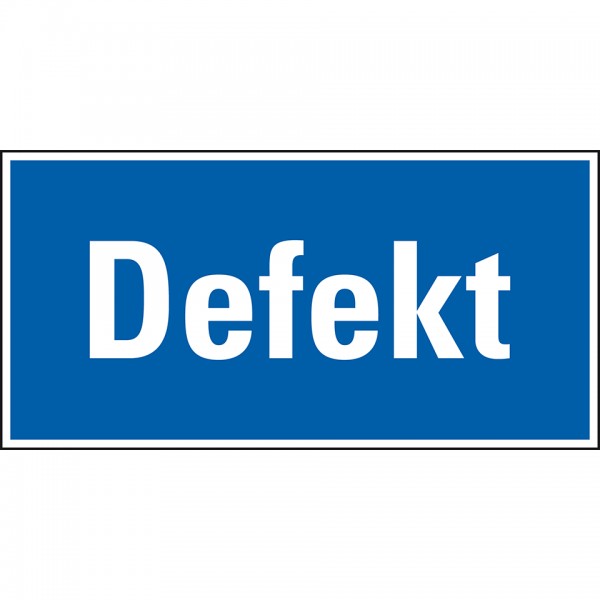 Dreifke® Schild I Maschinen-Hinweisschild Defekt, blau/weiß, Magnetfolie, 300x150mm