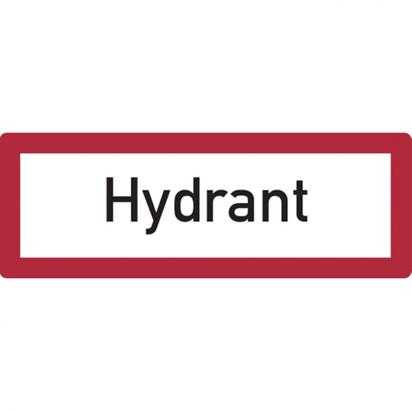 Dreifke® Feuerwehrschild, Hydrant - DIN 4066 | Alu geprägt | 420x148 mm, 1 Stk