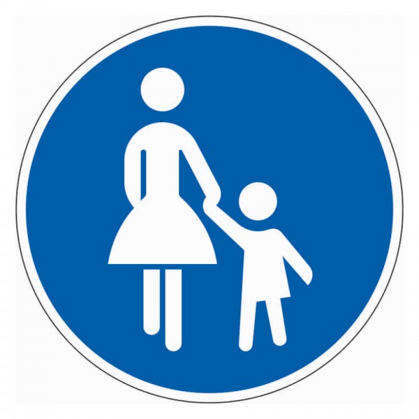 Schild I Verkehrszeichen Fußgängerweg Nr.239, Aluminium RA1, reflektierend, Ø 600mm