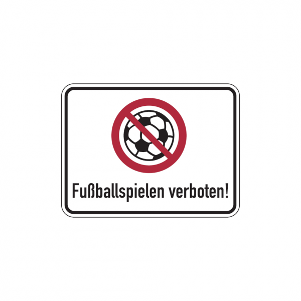 Dreifke® Verbotsschild, Fußballspielen verboten!, 300 x 400 mm, Aluverbund, Aluverbund 1 Stk.
