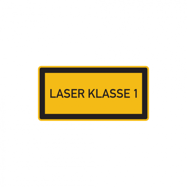 Dreifke® Hinweisschild, Laser Klasse 1 | Folie selbstklebend | 52x26 mm, 1 Stk