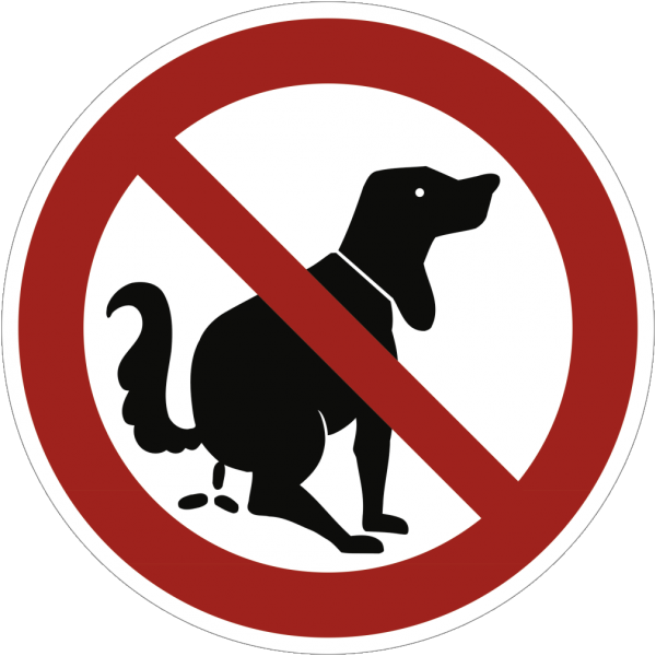 Dreifke® Schild Verbotszeichen Hier kein Hundeklo Alu 31,5 cm Hundekot wetterfest