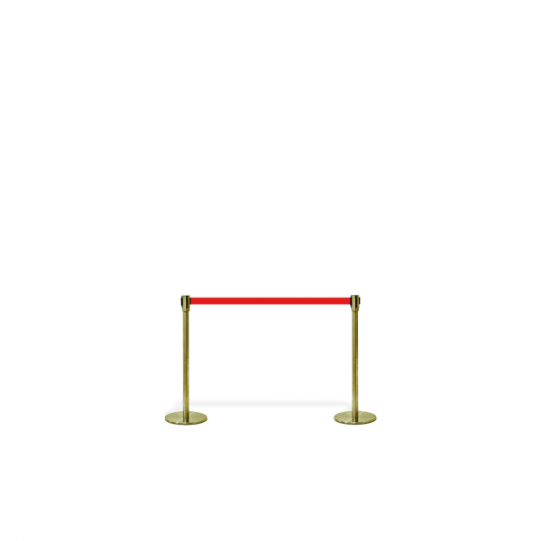 Dreifke® Crowd Control System, 2 poles with Red belt. Gold System