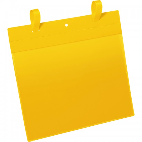 DURABLE Gitterboxtasche, mit Lasche, gelb/transparent, A4, Querformat, 50/VE