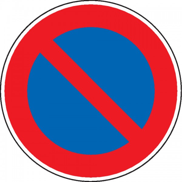 Schild I Verkehrszeichen Eingeschränktes Haltverbot, Nr.286, Aluminium RA2, reflektierend, Ø600mm, DIN 67520